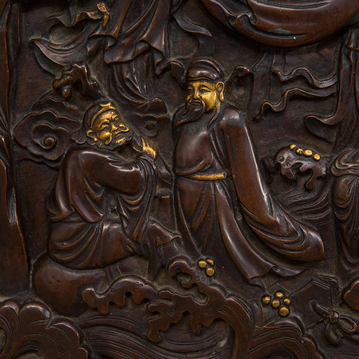 清 铜鎏金八仙人物故事挂屏 商品图2