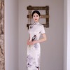 YSZ2023长款优雅显瘦高端大气复古水墨荷花走秀日常军阀太太旗袍 商品缩略图2