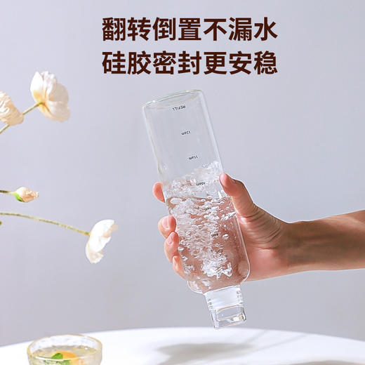 「颜值派！时间刻度杯」杯子ins风女果汁饮料杯 颜值玻璃透明水杯便携式咖啡杯餐饮用具 商品图3
