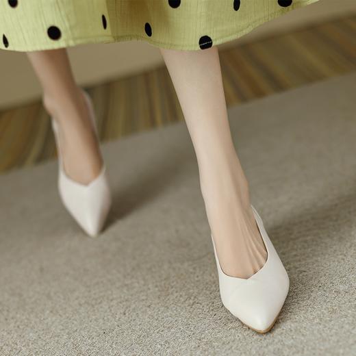 ZHR通勤风法式复古小皮鞋尖头浅口单鞋女鞋夏季懒人鞋玛丽珍女鞋 商品图6