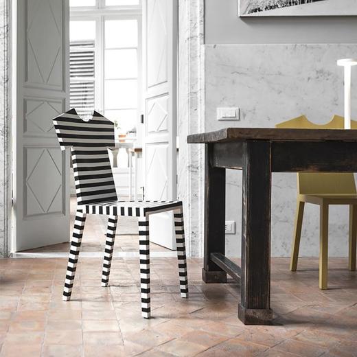 意大利进口 T-CHAIR 条纹T恤造型单人椅创意条纹 商品图0