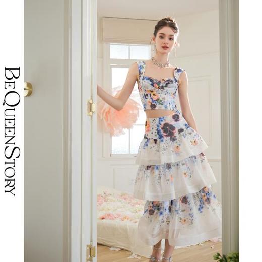 BeQueenStory 【夏梦繁花】优雅收腰吊带连衣裙&套装2023夏季新款 商品图3