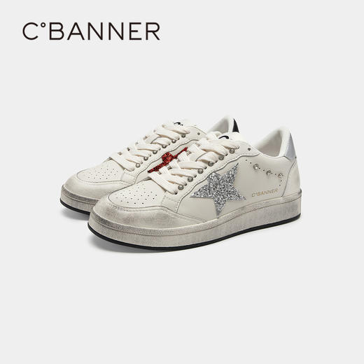 千百度脏脏鞋夏季休闲板鞋女平底德训鞋阿甘鞋跑步运动鞋 A23426304 商品图4