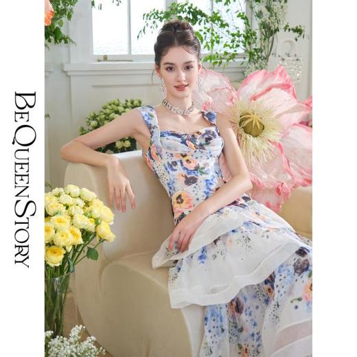 BeQueenStory 【夏梦繁花】优雅收腰吊带连衣裙&套装2023夏季新款 商品图0