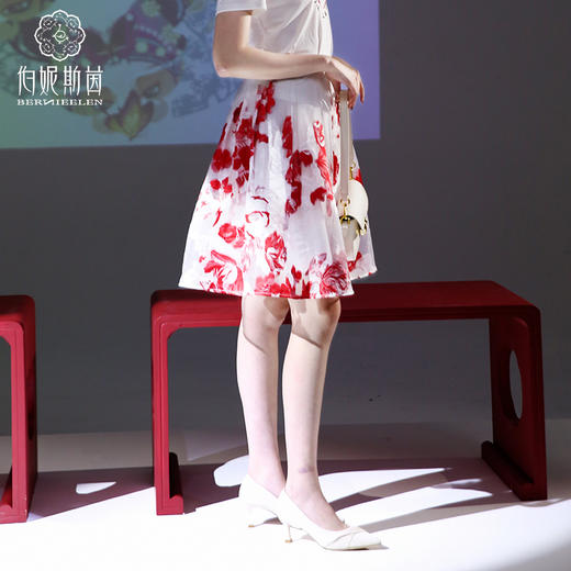 C-千年情话—梁祝楼台相会胭脂虫提花半裙2B40040 商品图1