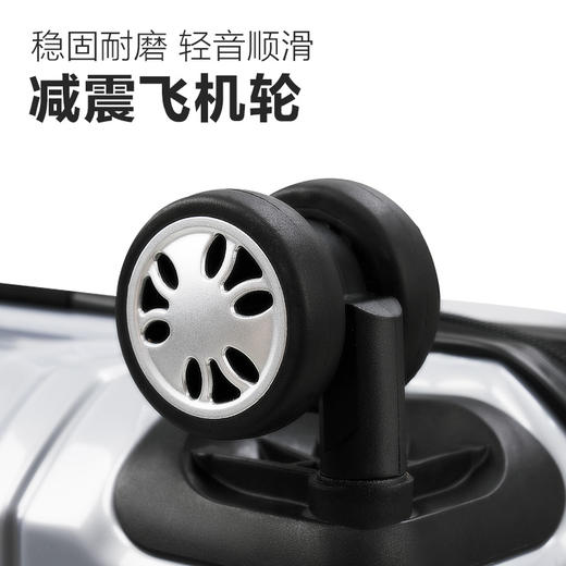 爱华仕（OIWAS）万向轮学生行李箱男28英寸亮面拉链款旅行箱拜耳PC箱子6176黑色 商品图4