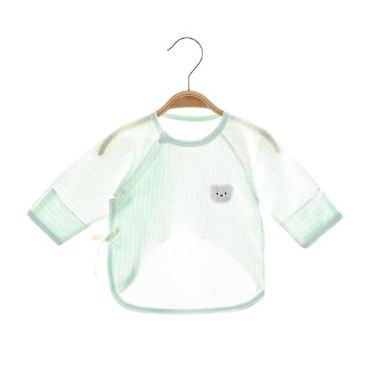 新生儿衣服夏季薄款上衣初生儿纯棉无骨爬服男女宝宝长袖半背衣 商品图0