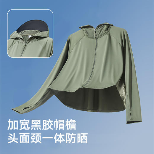 「升级防晒！九款配色」黑胶斗篷防晒衣女夏冰丝防晒服装 商品图2