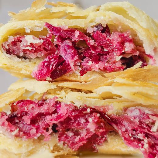 手工黄油鲜花饼 饼皮金黄 口感酥软 馅料满满 商品图0