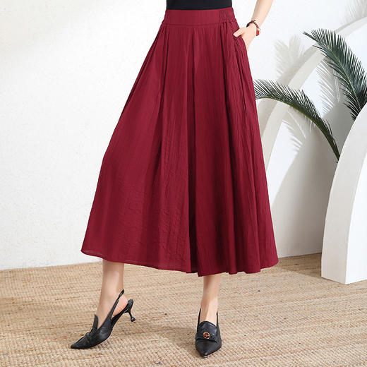 夏季新款，垂感阔腿裙裤女宽松高腰显瘦八分裤时尚妈妈装休闲裤TYWF-A157 商品图1