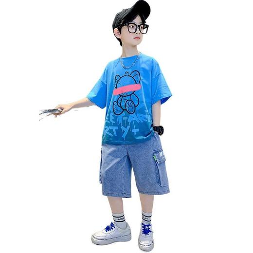 男童夏装套装2023新款儿童夏季男孩短袖帅气衣服童装运动两件套潮 商品图4