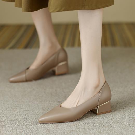 ZHR通勤风法式复古小皮鞋尖头浅口单鞋女鞋夏季懒人鞋玛丽珍女鞋 商品图8