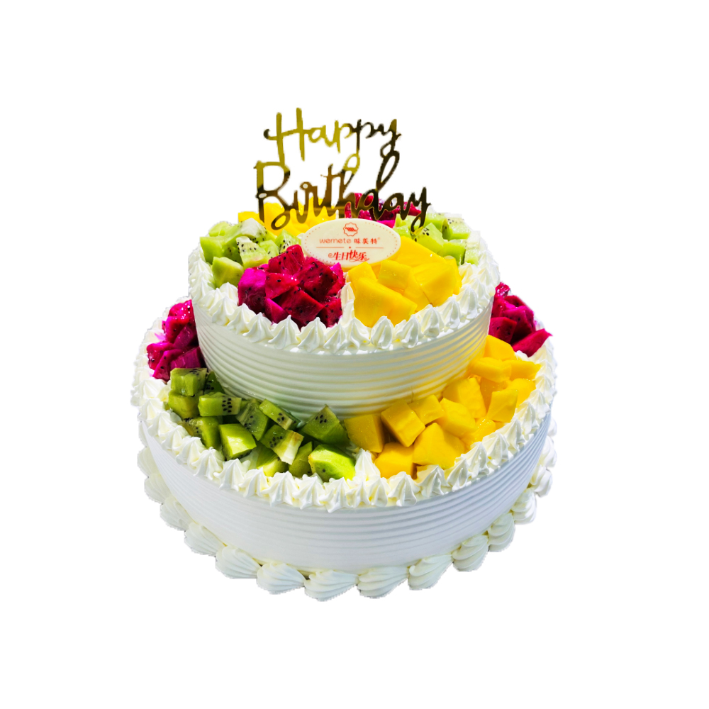 味美特经典“祝福”水果双层蛋糕-大家酷爱的选择-新鲜水果-应季水果