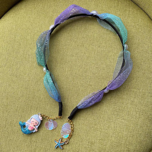 儿童发箍女美人鱼韩国公主冰雪百搭女孩发卡女童头箍宝宝头饰潮 商品图6