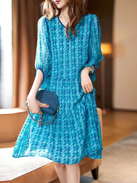 女连衣裙蓝 商品图0