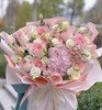 粉玫瑰绣球混搭花束 商品缩略图0