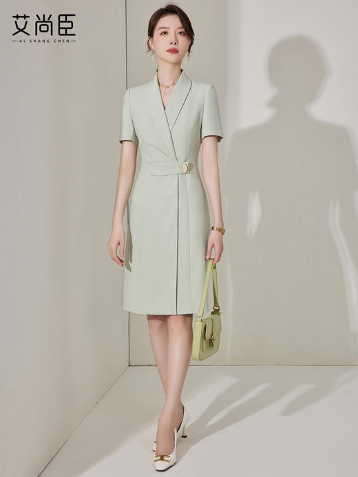 职业装连衣裙女夏季正装韩版气质女神范高端西装裙工作服显瘦裙子 商品图2