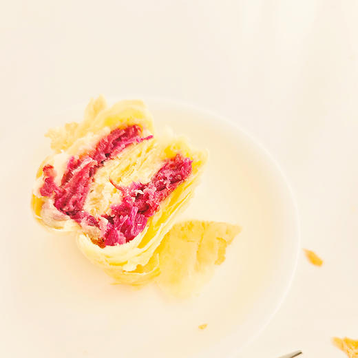 手工黄油鲜花饼 饼皮金黄 口感酥软 馅料满满 商品图5