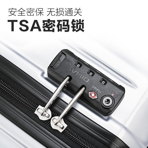 爱华仕（OIWAS）万向轮学生行李箱男28英寸亮面拉链款旅行箱拜耳PC箱子6176黑色 商品图3