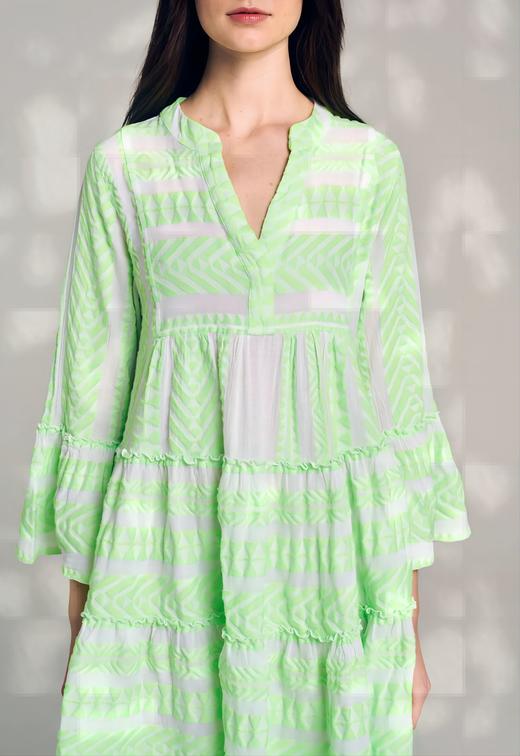 Devotion Twins - ELLA DRESS SHORT - Neon Green/N.Lime/White - 女装 - 连身裙 - 绿色 商品图4