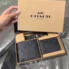 美国现货¥699直邮到手！COACH 新版男士皮夹钥匙扣卡包钱包礼盒 黑灰logo 商品缩略图0