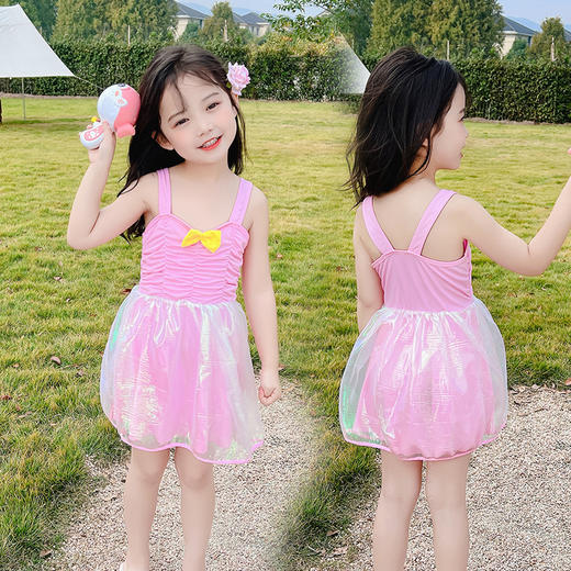 【甜美可爱！夏季新款泳衣】儿童泳衣2023新款，女童中小童连体公主蓬蓬裙，亲肤舒适，让宝宝像公主一样自信迎接每天，穿上网纱度假泳装，无惧阳光沙滩，网纱度假泳装，透气舒适，宝宝穿上就不想脱下！-QQ 商品图7