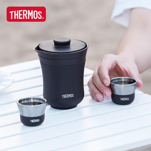 【样品特惠7折，仅2套，无货退款】膳魔师（THERMOS）保温杯260ml旅行茶壶茶杯套组伴手礼品露营便携水杯子 商品图2