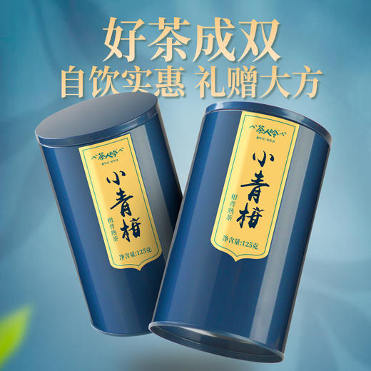 【新品】茶人岭普洱熟茶小青柑双罐装250g 商品图4