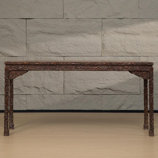 二十世纪 红木满雕梅花纹条桌 商品图0