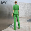 IWY/绿色西装套装女夏季职业装设计感套装女工作服套装232012C1+P6 商品缩略图5