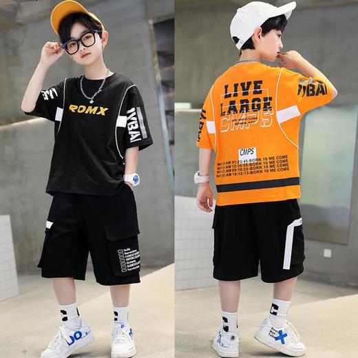 男童夏季套装2023新款洋气儿童夏装短袖时髦中大童男孩帅气潮童装 商品图3