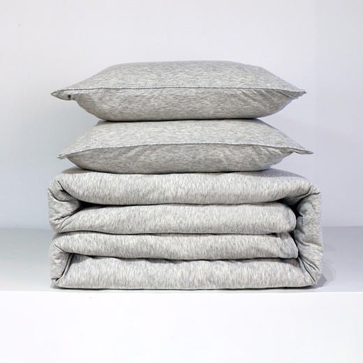 全精梳针织棉被套麻灰色Grey  Single单人款 150×200cm 商品图3