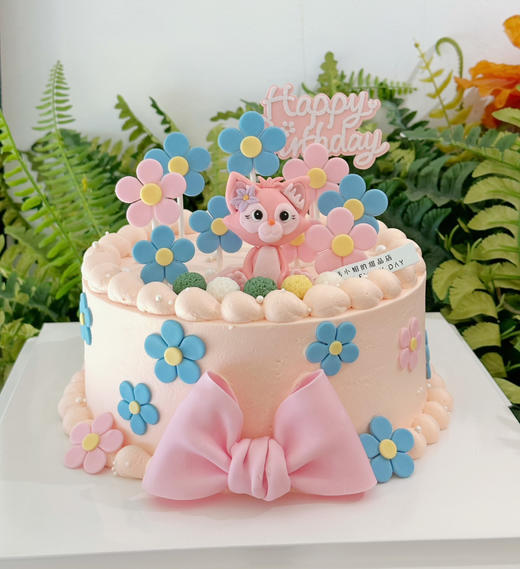 翻糖花花林娜贝尔，留住美好时光，川沙妲己粉色小狐狸主题蛋糕，请提前2天预定 商品图4