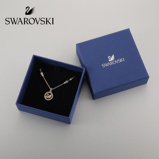 9009653749190 施华洛世奇SWAROVSKI  LEATHER SWAN天鹅项链女 时尚皮革 镀金色 商品图2