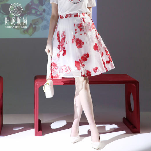 C-千年情话—梁祝楼台相会胭脂虫提花半裙2B40040 商品图0