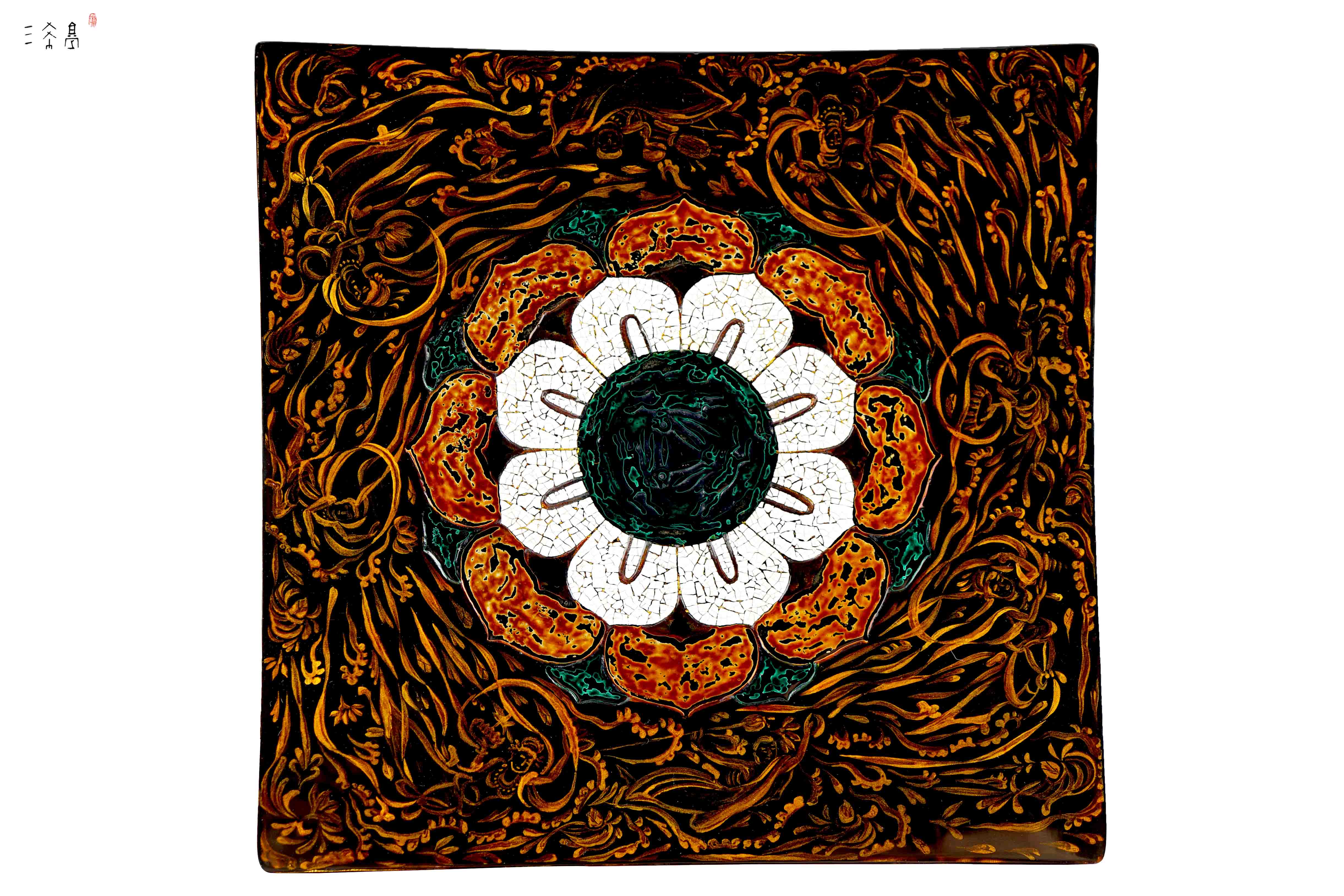 三希堂  流霞系列  敦煌大漆壶承