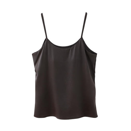 TG-TG03S257夏季高奢重磅19姆米真丝光面弹力缎带乳胶胸垫桑蚕丝吊带背心 商品图4