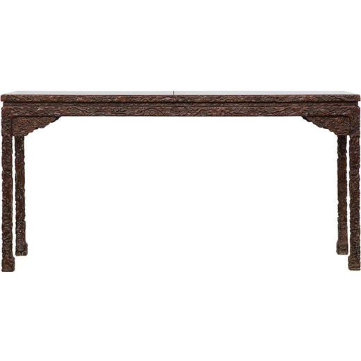 二十世纪 红木满雕梅花纹条桌 商品图5