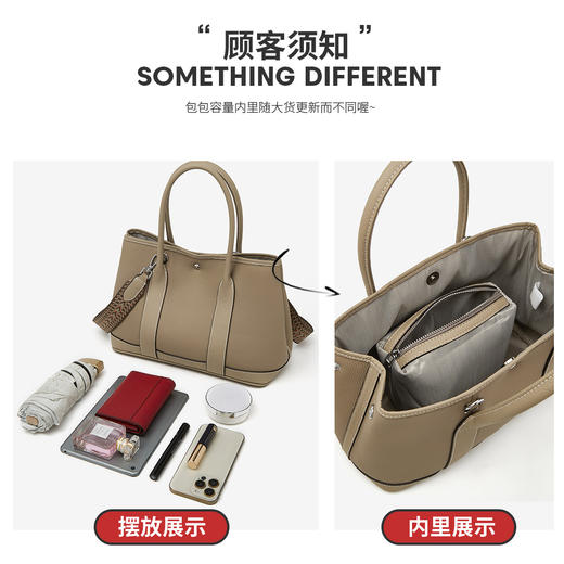 Safiya/索菲娅头层牛皮2023新款菜篮大容量单肩包女式斜挎手提包SF9135033Y 商品图6