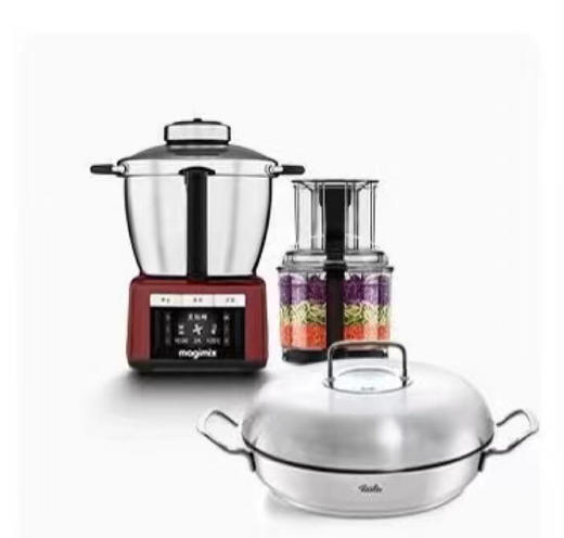 7F Fissler 菲仕乐电动食品加工器（多功能食品料理机）+雅格菁选-带盖双柄炒锅28CM 商品图0