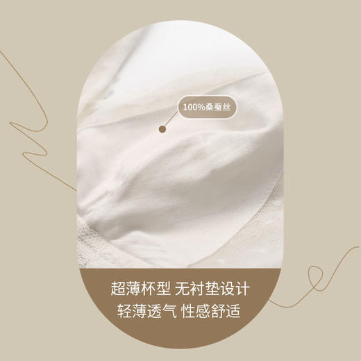 金三塔真丝内衣女秋冬性感深V法式蕾丝胸罩无钢圈薄款超薄文胸   NZFAA306 商品图4
