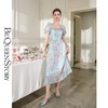 【孤品样衣，不退不换】【湛蓝花田】法式复古气质公主裙碎花连衣裙女2023新款 商品缩略图4