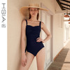 HSIA遐 遮肚显瘦连体泳衣高弹力时尚胖mm保守大胸显小大码泳衣女 商品缩略图3