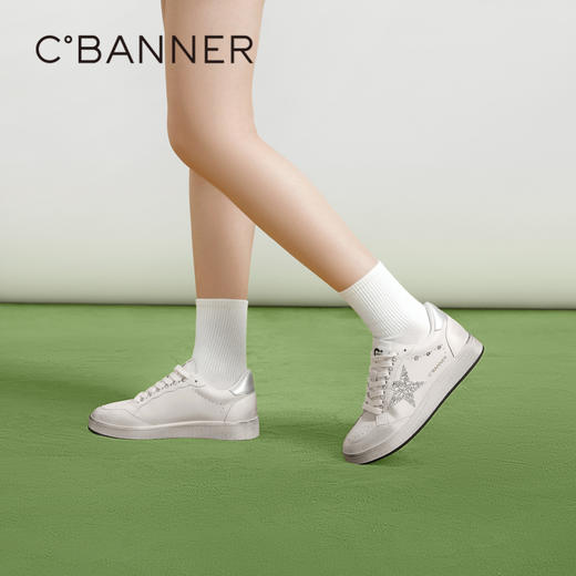 千百度脏脏鞋夏季休闲板鞋女平底德训鞋阿甘鞋跑步运动鞋 A23426304 商品图2