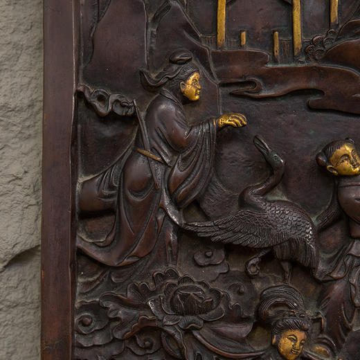 清 铜鎏金八仙人物故事挂屏 商品图3