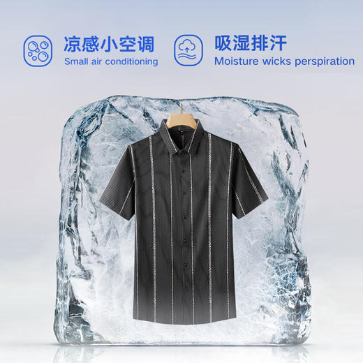 【新款DDS】大依优型大码男装冰感丝滑加肥加大花衬衫大号短袖衬衣 商品图2