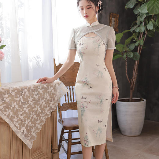 复古文艺风旗袍，优雅气质旗袍BS-2805 商品图6