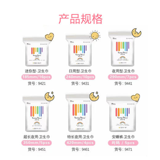 [任选10包/组合装仅69.9￥]中山大学医学院联合研发 医护级 茶树精油专利号 阳光之秀卫生巾日用夜用薄棉柔防漏姨妈巾 拍单包不发货哦 商品图1