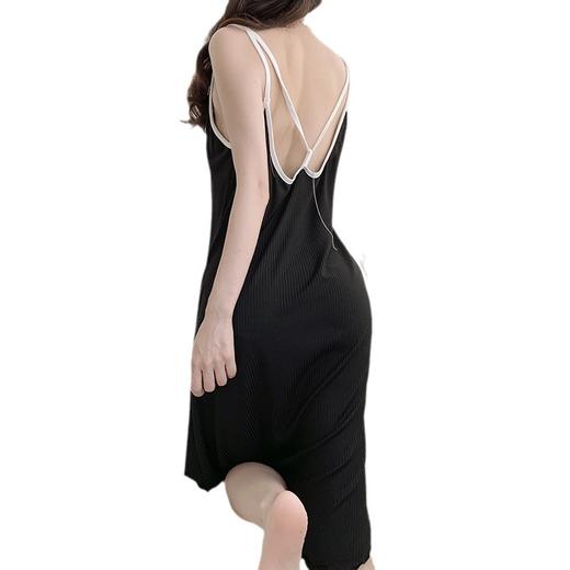 【夏季新款！居家吊带睡裙】吊带睡裙夏季新款，甜美舒适居家服，针织罗纹，带胸垫，性感休闲，简约舒适，纯色美背家居服。ry 商品图4