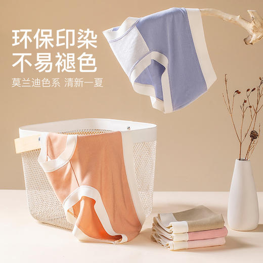 爱帝少女内裤莫兰迪色中腰3条装 商品图2